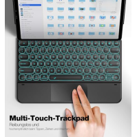 Dracool klávesnice s pouzdrem kompatibilní s iPad Pro 12,9 2021/2020/2018 (5. Gen/4. Gen/3. Gen) Bluetooth klávesnice s trackpad